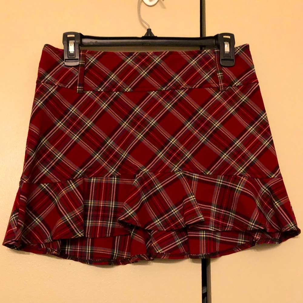 Plaid mini skirt